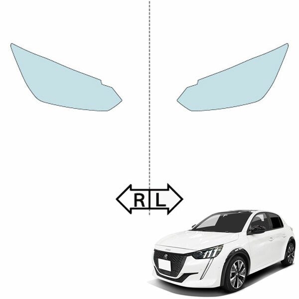 カット済みヘッドライトプロテクションフィルム プジョー 208 (R2.7-R6.9) (P21HN05型) (Style/Allure/GT) (PH5802H2005A0SA)