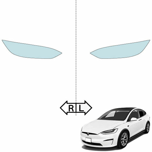 カット済みヘッドライトプロテクションフィルム テスラ Model X (R4.1-) (Base/Plaid) (PH7835K2205A0SA)