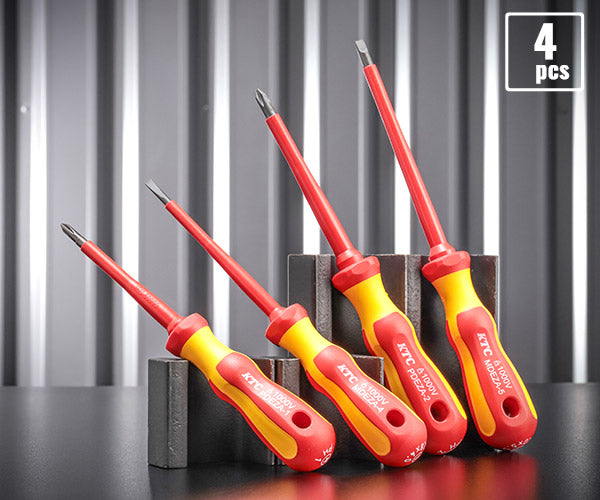 KTC 絶縁ドライバーセット 4本組 ハイブリッド車用工具 PMDEZA4