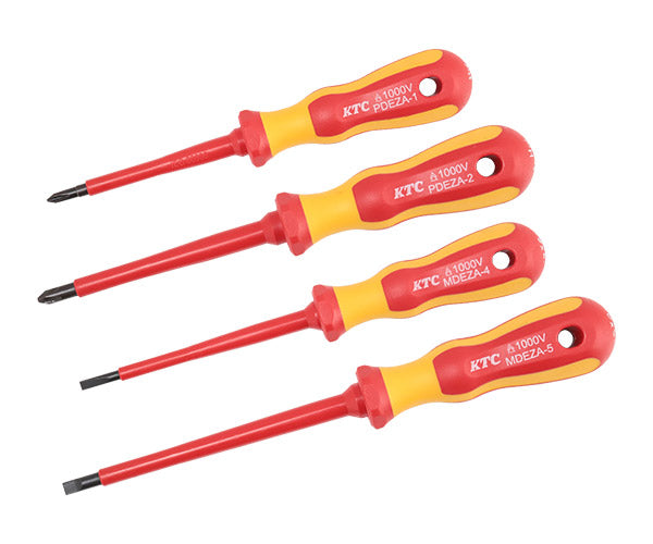 KTC 絶縁ドライバーセット 4本組 ハイブリッド車用工具 PMDEZA4