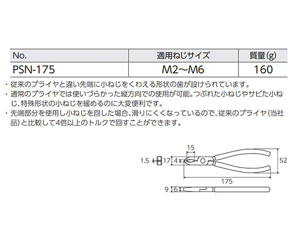 KTC ねじプライヤー+ロッキングプライヤーセット PSN-175150LNEM(PSN-175,150LNEM) 京都機械工具 ケーティーシー