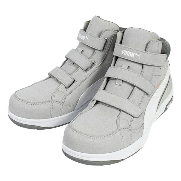プーマ ヘリテイジ ミッドカット エアツイスト 2.0 No.63.206.0 グレー PUMA ベルトモデル 安全靴 おしゃれ かっこいい 作業靴 JSAA規格 A種 プロスニーカー ヘリテージ ミドルカット