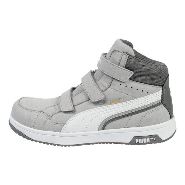プーマ ヘリテイジ ミッドカット エアツイスト 2.0 No.63.206.0 グレー PUMA ベルトモデル 安全靴 おしゃれ かっこいい 作業靴 JSAA規格 A種 プロスニーカー ヘリテージ ミドルカット