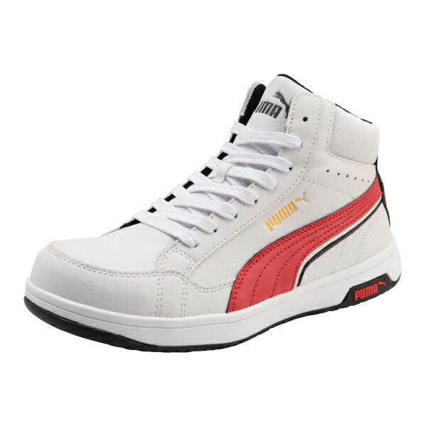 プーマ ヘリテイジ ミッドカット エアツイスト 2.0 No.63.208.0 PUMA シューレースタイプ クレスト革調 PUモデル 安全靴 JSAA規格 A種 プロスニーカー ヘリテージ ミドルカット