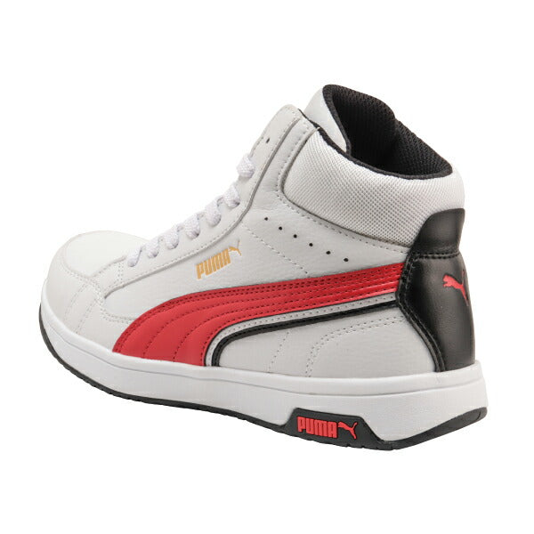 プーマ ヘリテイジ ミッドカット エアツイスト 2.0 No.63.208.0 PUMA シューレースタイプ クレスト革調 PUモデル 安全靴 JSAA規格 A種 プロスニーカー ヘリテージ ミドルカット