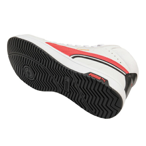 プーマ ヘリテイジ ミッドカット エアツイスト 2.0 No.63.208.0 PUMA シューレースタイプ クレスト革調 PUモデル 安全靴 JSAA規格 A種 プロスニーカー ヘリテージ ミドルカット