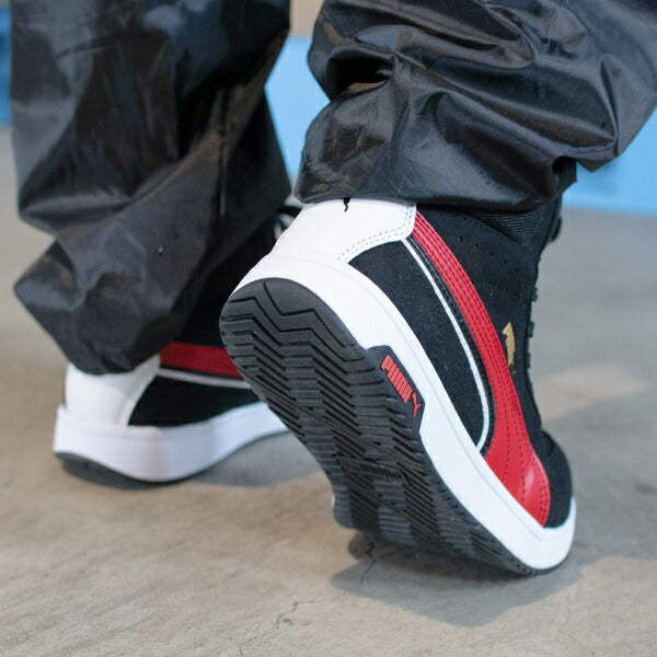 プーマ ヘリテイジ ミッドカット エアツイスト 2.0 No.63.210.0 ブラック PUMA 紐タイプ 安全靴 おしゃれ かっこいい 作業靴 JSAA規格 A種 プロスニーカー ヘリテージ ミドルカット