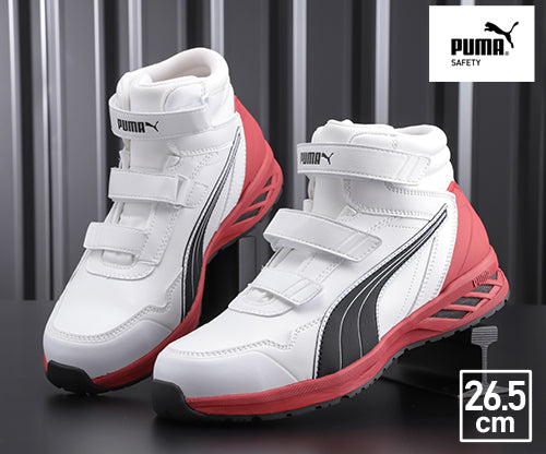 PUMA RIDER 2.0 WHITE MID ライダー 2.0・ホワイト・ミッド No.63.353.0 26.5cm プーマ 安全靴 おしゃれ かっこいい 作業靴 スニーカー