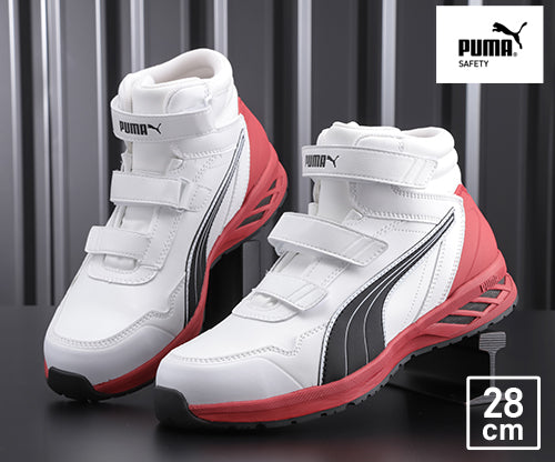 PUMA RIDER 2.0 WHITE MID ライダー 2.0・ホワイト・ミッド No.63.353.0 28.0cm プーマ 安全靴 おしゃれ かっこいい 作業靴 スニーカー
