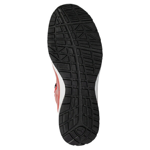 【PBドライバー 特典付き】[24SS新作] PUMA 安全靴 アスレチック ライダー2.0 ディスク ミッド MID No.63.358.0 プーマ レッド&ブラック 作業靴 スニーカーブーツ