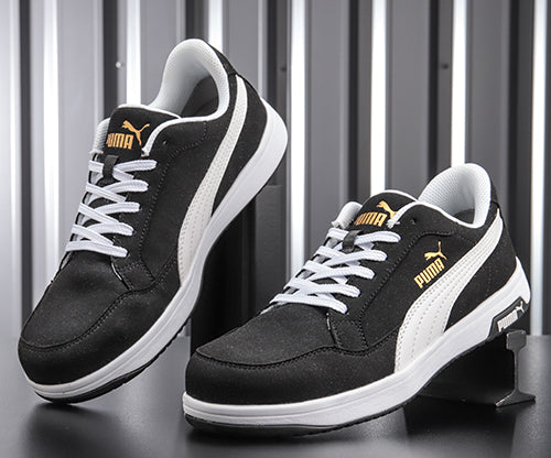 プーマ ヘリテイジ エアツイスト 2.0 ロー ブラック No.64.215.0 Heritage AIRTWIST 2.0 LOW PUMA 安全靴 おしゃれ かっこいい 作業靴 スニーカー 黒