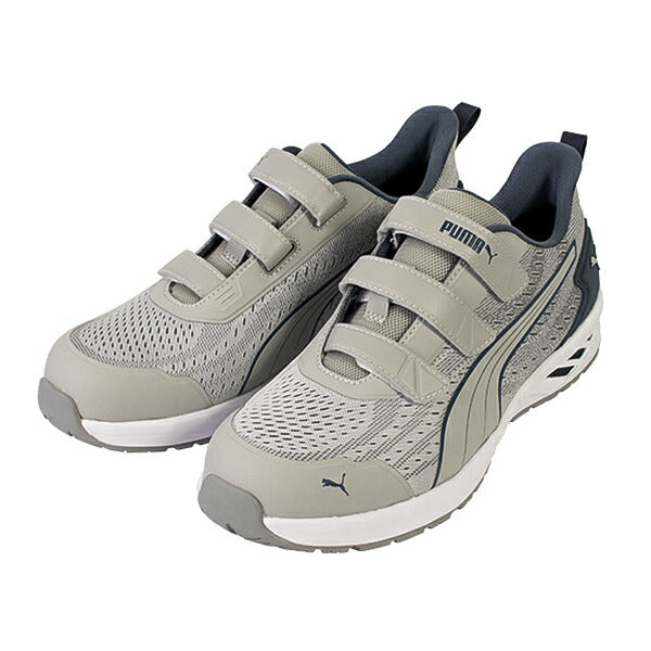 プーマ 安全靴 64.406.0 グライド グレー ロー フック&ループ PUMA GLIDE GRAY LOW H&L 軽量 衝撃吸収 先芯入り JAPAN ATHLETIC