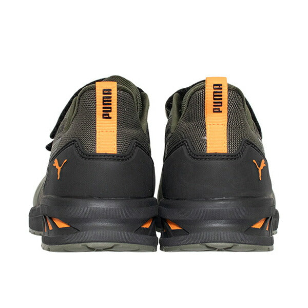 プーマ 安全靴 64.407.0 グライド オリーブ ロー フック&ループ PUMA GLIDE OLIVE LOW H&L 軽量 衝撃吸収 先芯入り JAPAN ATHLETIC