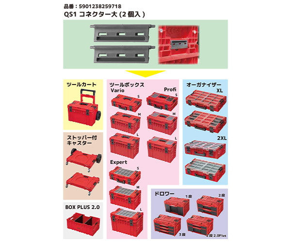 キューブリック 5901238259718 コネクター大(2個入) QBRICK Z259718PG001 QS1 Conectors QS ONE Daytona