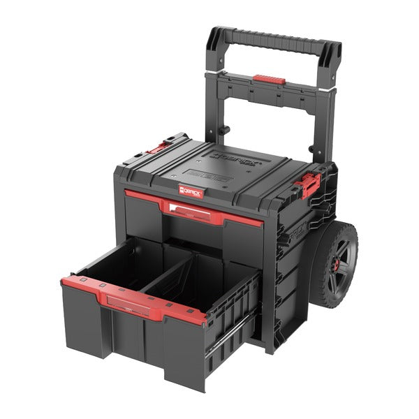 日本正規品 キューブリック PRO 2.0 キャリー 2段引出しツールボックス 9.5L+12L 自動ロック 伸縮ハンドル (SKRWQCP2PD2CZAPG003)(5901238265344) QBRICK