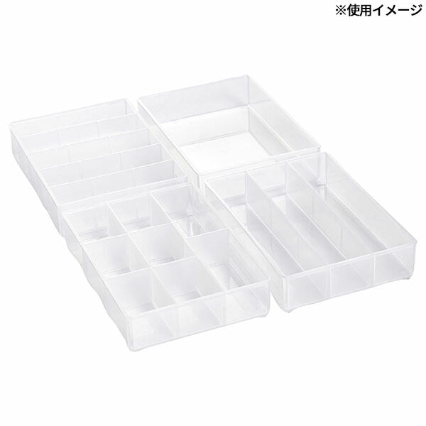 ラーコ パーツケース用トレー 27 A75 (115759)(5733439115759) 透明 4分割 トレー単品 RAACO