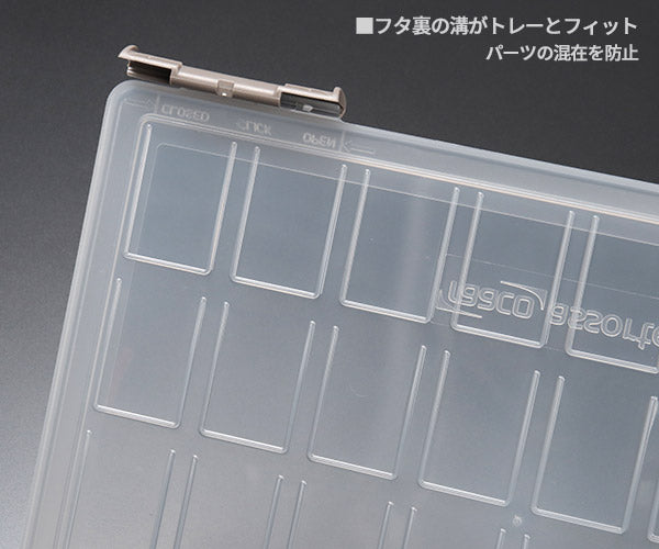 ラーコ パーツケース アソーター 55 4×8-15 (136211)(5733439136211) インサート15個付属 スライドラッチ 半透明フタ RAACO