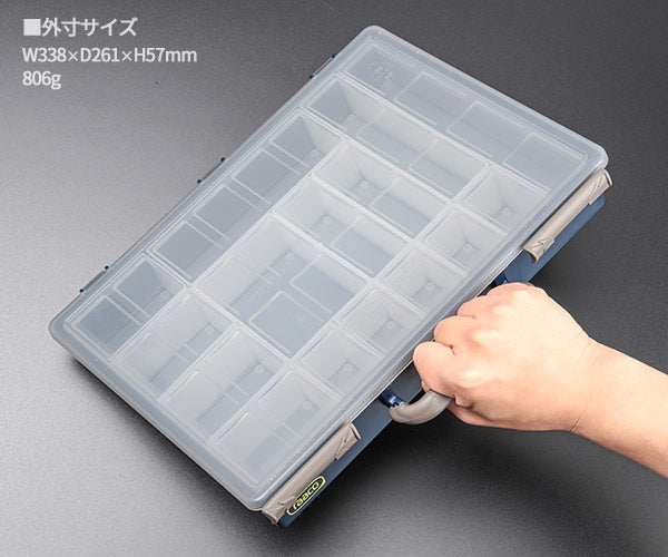ラーコ パーツケース アソーター 55 4×8-15 (136211)(5733439136211) インサート15個付属 スライドラッチ 半透明フタ RAACO
