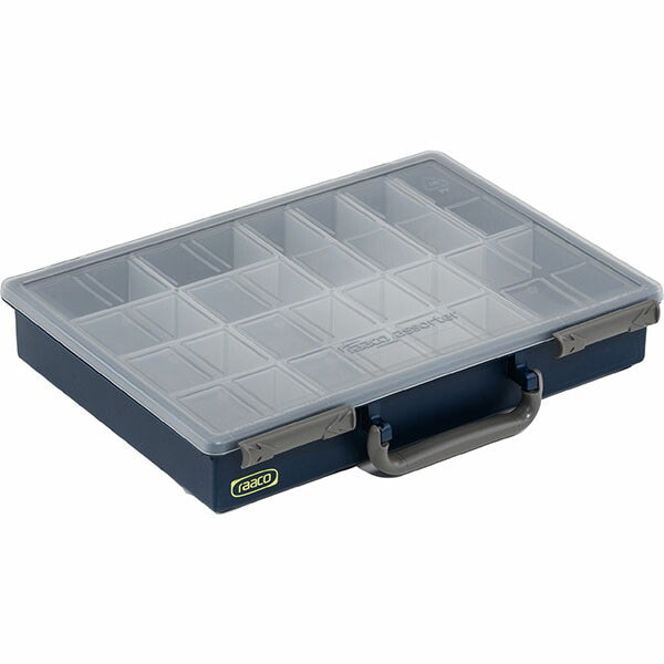 ラーコ パーツケース アソーター 55 4×8-17 (136228)(5733439136228) トレー17個付属 スライドラッチ 半透明フタ RAACO