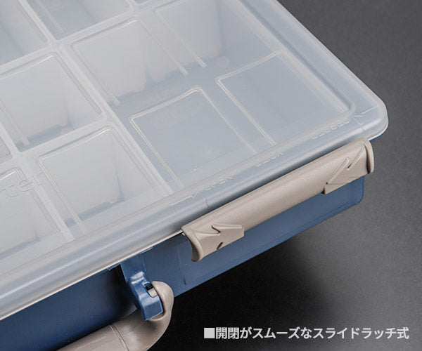ラーコ パーツケース アソーター 55 4×8-17 (136228)(5733439136228) トレー17個付属 スライドラッチ 半透明フタ RAACO