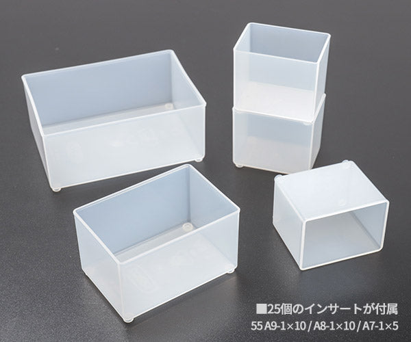 ラーコ パーツケース キャリーライト 55 5×10-25/2 (136273)(5733439136273) トレー25個付属 スライド式ロック 認識ラベル付 RAACO