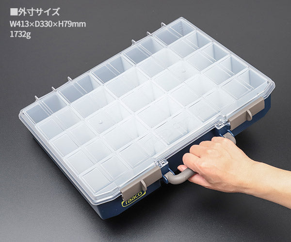 ラーコ パーツケース キャリーライト 80 5×10-25 (136327)(5733439136327) トレー25個付属 スライド式ロック 認識ラベル付 RAACO