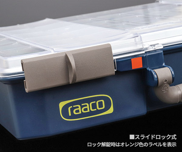 ラーコ パーツケース キャリーライト 80 5×10-20 (136334)(5733439136334) トレー20個付属 スライド式ロック 認識ラベル付 RAACO