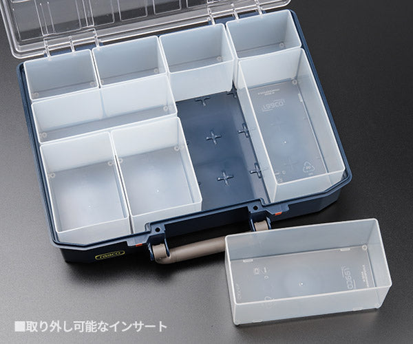 ラーコ パーツケース キャリーライト80 4x8-9 (143608)(5733439143608) トレー9個付 スライドロック 認識ラベル付 RAACO