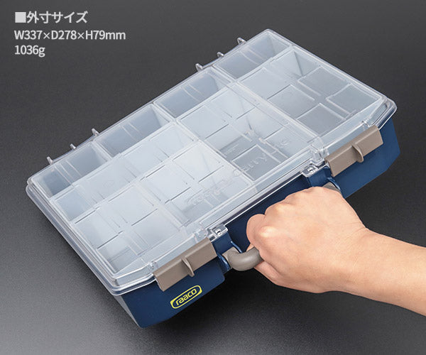 ラーコ パーツケース キャリーライト80 4x8-9 (143608)(5733439143608) トレー9個付 スライドロック 認識ラベル付 RAACO