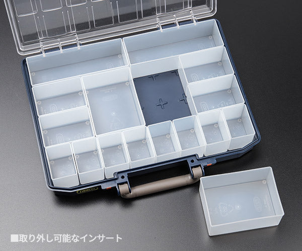 ラーコ パーツケース キャリーライト55 4x8-16 (143615)(5733439143615) トレー16個付 スライドロック 認識ラベル付 RAACO
