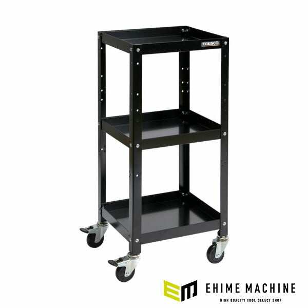 TRUSCO RBW-743 BK ツールワゴン ラビットワゴン 400X350 ゴム車輪 ブラック トラスコ中山