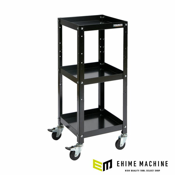TRUSCO RBW-833 BK ツールワゴン ラビットワゴン 360X360 ゴム車輪 ブラック トラスコ中山