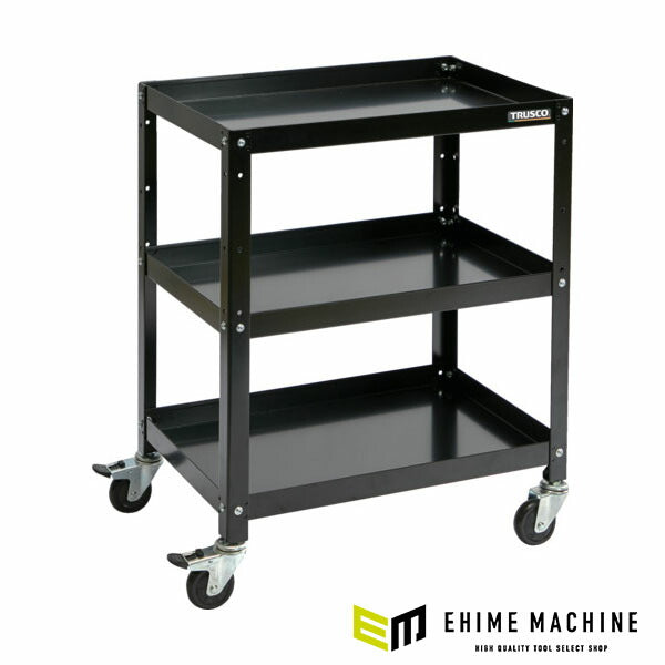 TRUSCO RBW-863 BK ツールワゴン ラビットワゴン 600X400 ゴム車輪 ブラック トラスコ中山