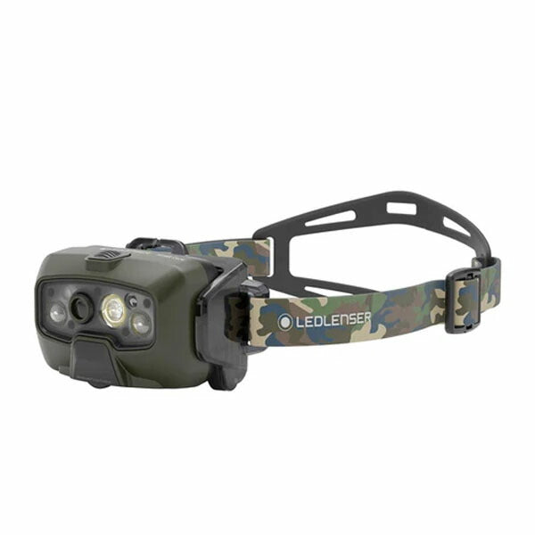 日本正規品 レッドレンザー LEDヘッドライト HF8R Core RGB CAMO 1600lm 照射距離210m RGB3色サブLED IP68完全防水 自動調光 スマホ連携 カモフラ柄 ハンティング サバゲー (503089) (4058205036634) Ledlenser