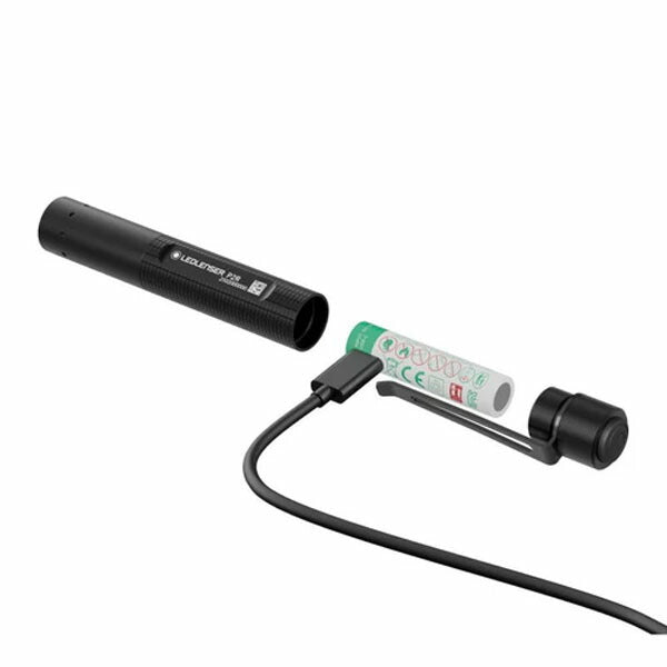 日本正規品 レッドレンザー ペンライト P2R 第四世代 200lm 照射距離90m 充電式 単4電池兼用 IP54防水 超軽量36g フォーカス機能付 75%リサイクルアルミ ポケットクリップ EDC (503097) (4058205036955) Ledlenser