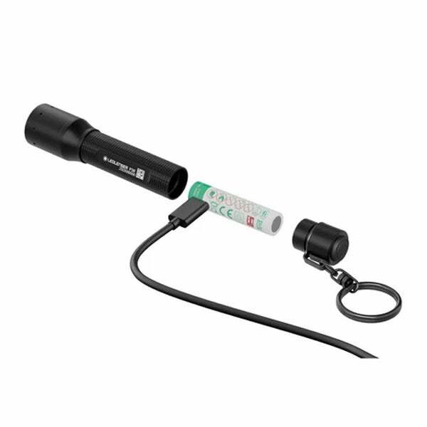 日本正規品 レッドレンザー キーライト P3R 第四世代 200lm 照射距離130m 充電式 単4電池兼用 IP54防水 超軽量41g フォーカス機能付 USB-C急速充電1.5h キーリング付属 EDC (503107) (4058205037259) Ledlenser