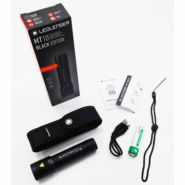 日本正規品 レッドレンザー ハンドライト MT10 Black Edition 1000lm 照射距離180m 充電式 IP54防水 156g 最長144時間 フォーカス機能付 ストロボ搭載 限定カラー (503235) (4058205040136)Ledlenser
