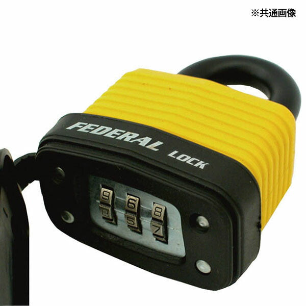 日本正規品 フェデラル 屋外用ダイヤル式南京錠 40mmブラック (RL40W-BK-P)(4545301102290) FEDERAL