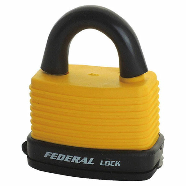 日本正規品 フェデラル 屋外用ダイヤル式南京錠 40mm イエロー (RL40W-Y-P)(4545301102085) FEDERAL