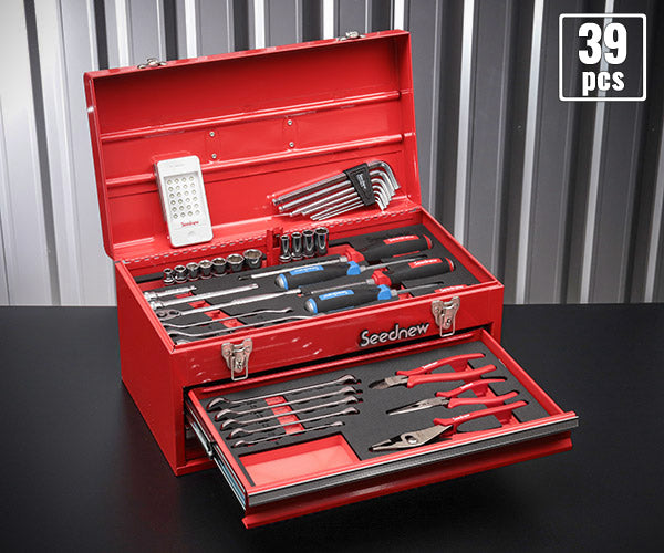 SEEDNEW シーズニュー 9.5sq. ツールセット 39点(レッド) S-39313