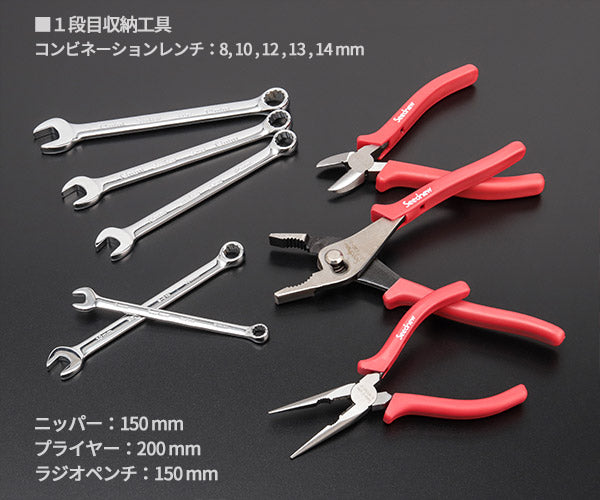 SEEDNEW シーズニュー 9.5sq. ツールセット 39点(レッド) S-39313