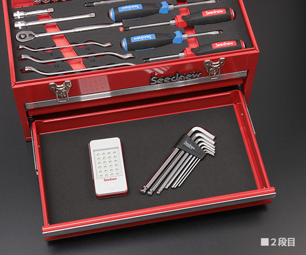 SEEDNEW シーズニュー 9.5sq. ツールセット 39点(レッド) S-39313
