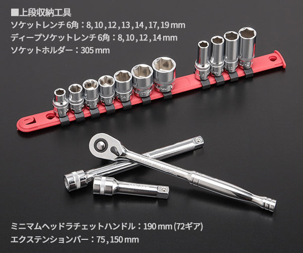 SEEDNEW シーズニュー 9.5sq. ツールセット 39点(シルバー) S-39313SL