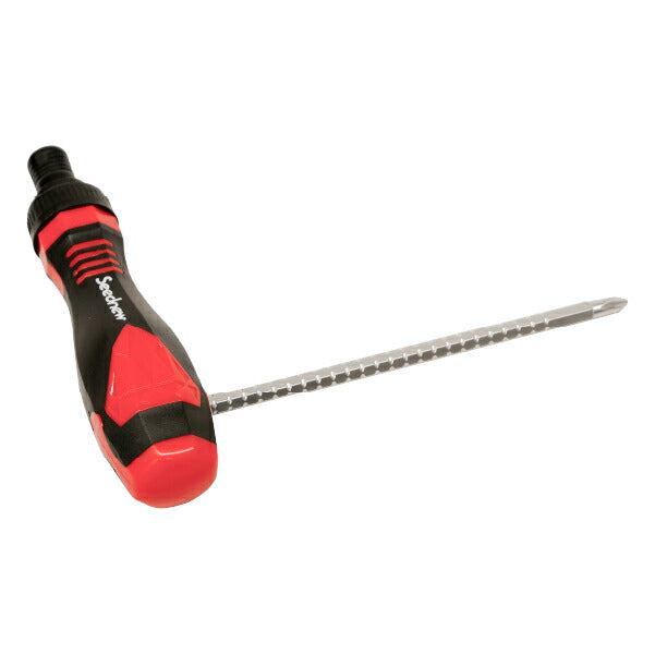 SEEDNEW シーズニュー 伸縮式ラチェットドライバー S-RD プラスNo.2 マイナス6 T型ドライバー機構 24段階伸縮 差替えドライバー