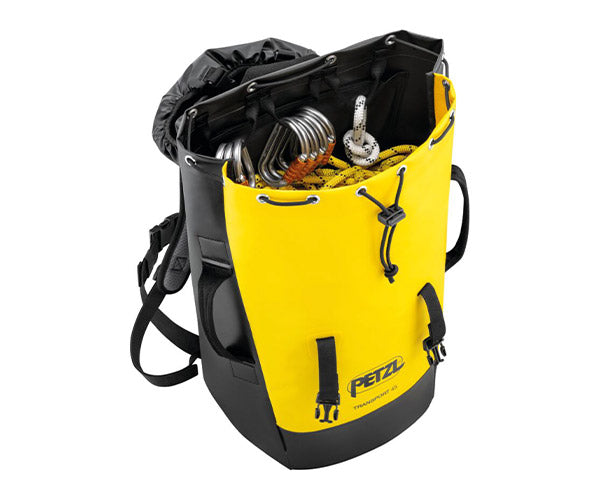 日本正規品 ペツル トランスポート 45 イエロー/ブラック 45L 自立型 高耐久バックパック 50kg引き上げ対応 TPU (S042BA00)(3342540844889) PETZL