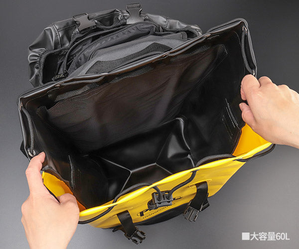 日本正規品 ペツル トランスポート 60 イエロー/ブラック 60L 自立型 高耐久バックパック 50kg引き上げ対応 TPU (S042CA00)(3342540844902) PETZL