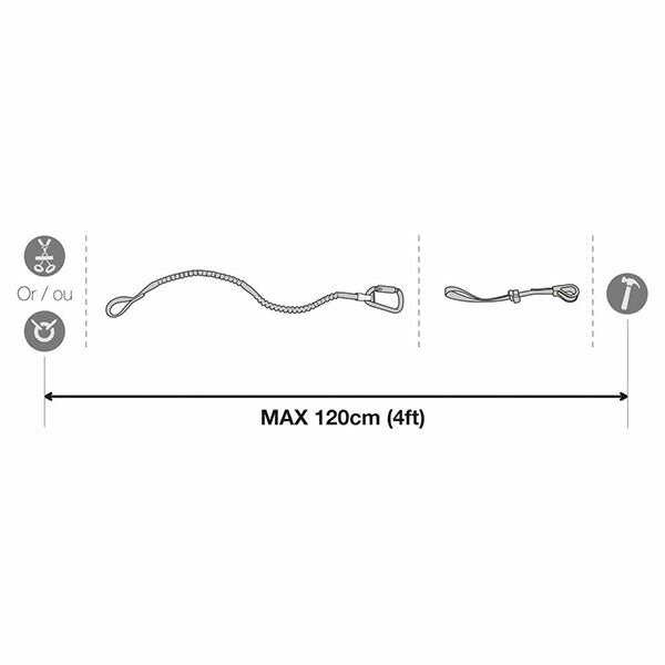 日本正規品 ペツル ツールリーシュ 工具落下防止ストラップ 最大荷重5kg対応 ANSI規格適合 (S049AA00)(3342540842540) PETZL