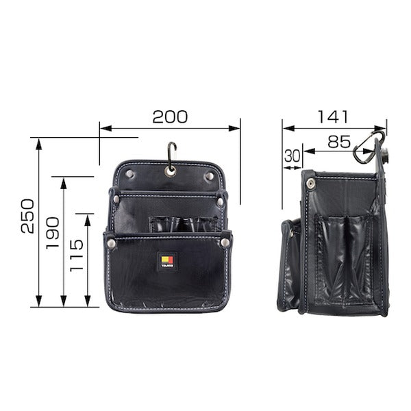 タジマ セフツイン腰袋 ナイロン 電工2段大 (SFKBN-DK2L2H)(4975364267733) TAJIMA TJMデザイン