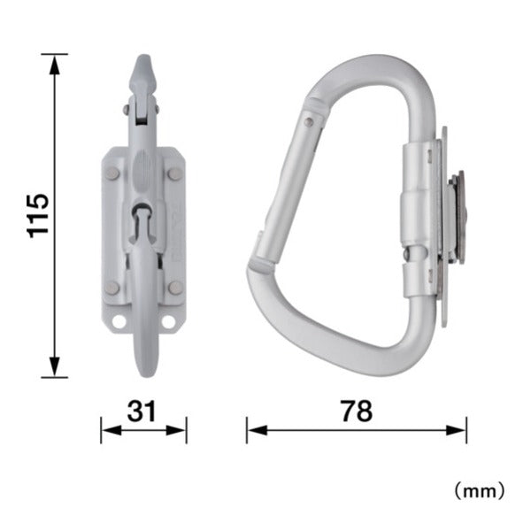 タジマ セフ工具ホルダーアルミ スリムカラビナ大 折りたたみ (SFSKHA-CLF)(4975364268495) TAJIMA TJMデザイン