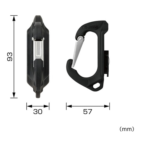 タジマ 工具ホルダーパーツ セフ工具ホルダー樹脂 スリムカラビナ小 (SFSKHR-CS)(4975364362162) TAJIMA TJMデザイン